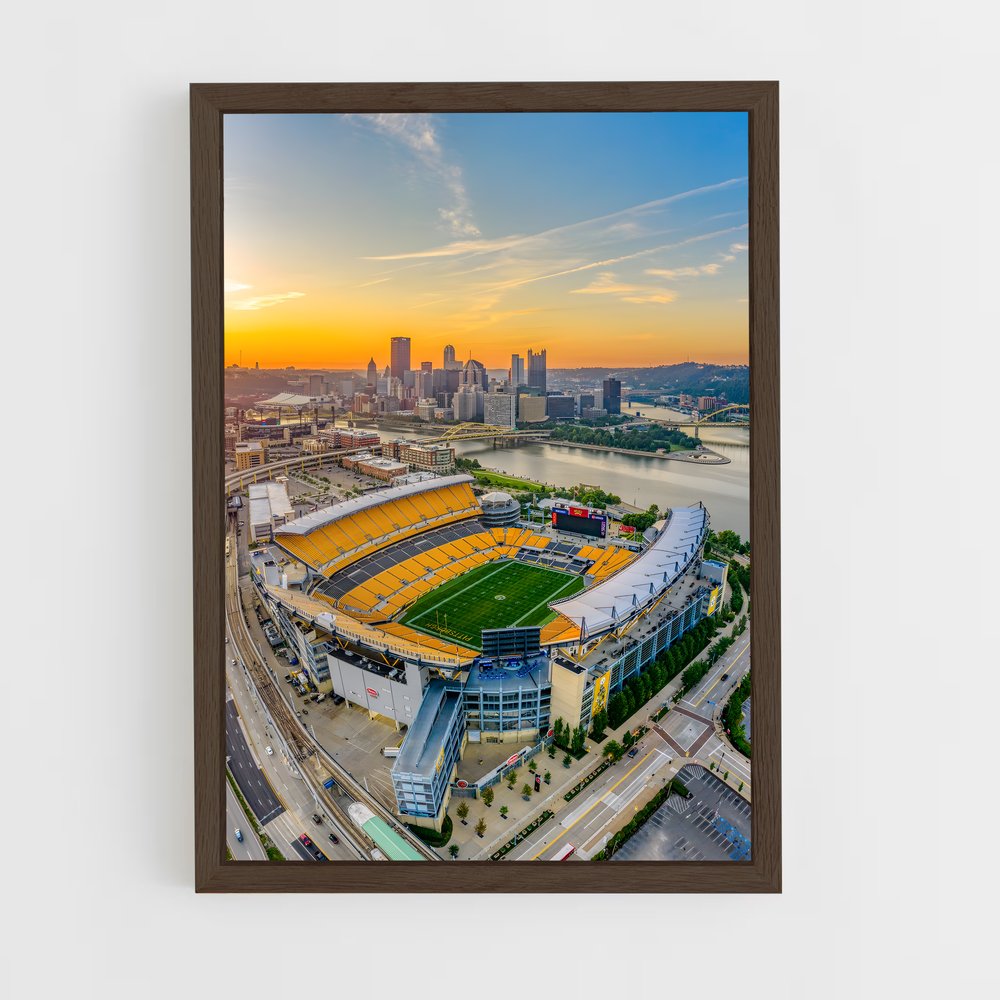 pittsburgh-steelers-6 cadre Bois foncé
