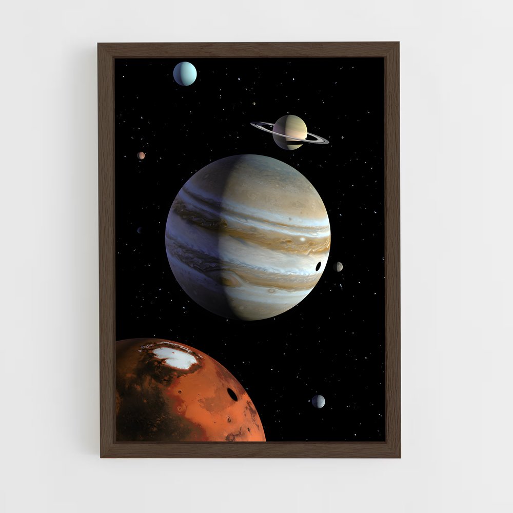 planet-3 cadre Bois foncé