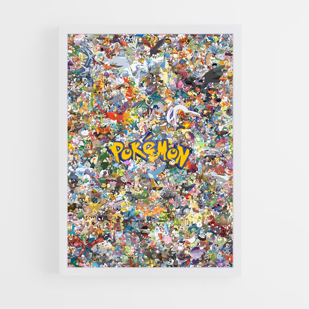 pokemon-11 cadre Blanc