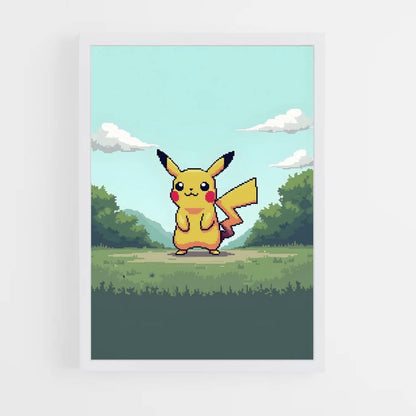 Poster Pixel Art Pikachu