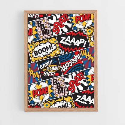 pop-art-4 cadre Bois clair