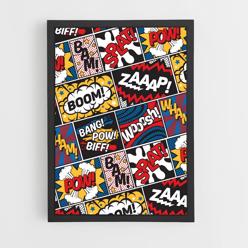 pop-art-4 cadre Noir