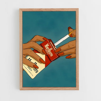 pop-art-6 cadre Bois clair