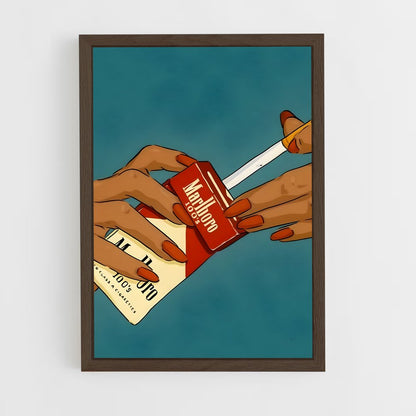 pop-art-6 cadre Bois foncé