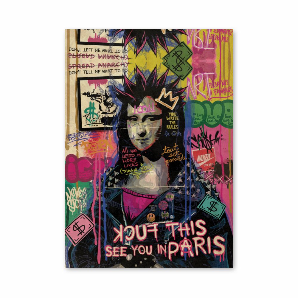 Punk Mona Lisa Poster