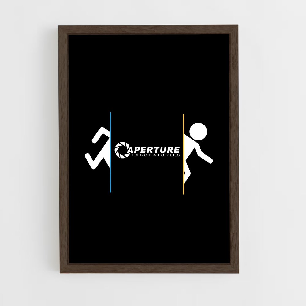 portal-7 cadre Bois foncé