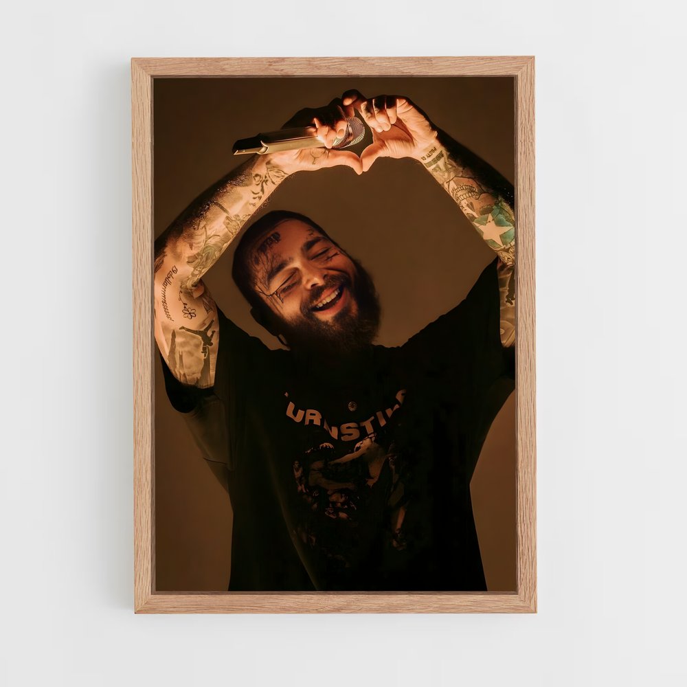 post-malone-1 cadre Bois clair