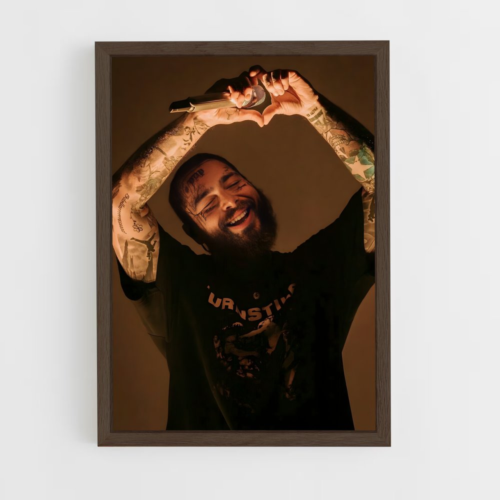 post-malone-1 cadre Bois foncé