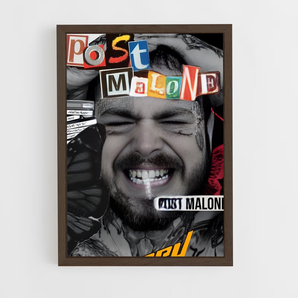 post-malone-21 cadre Bois foncé