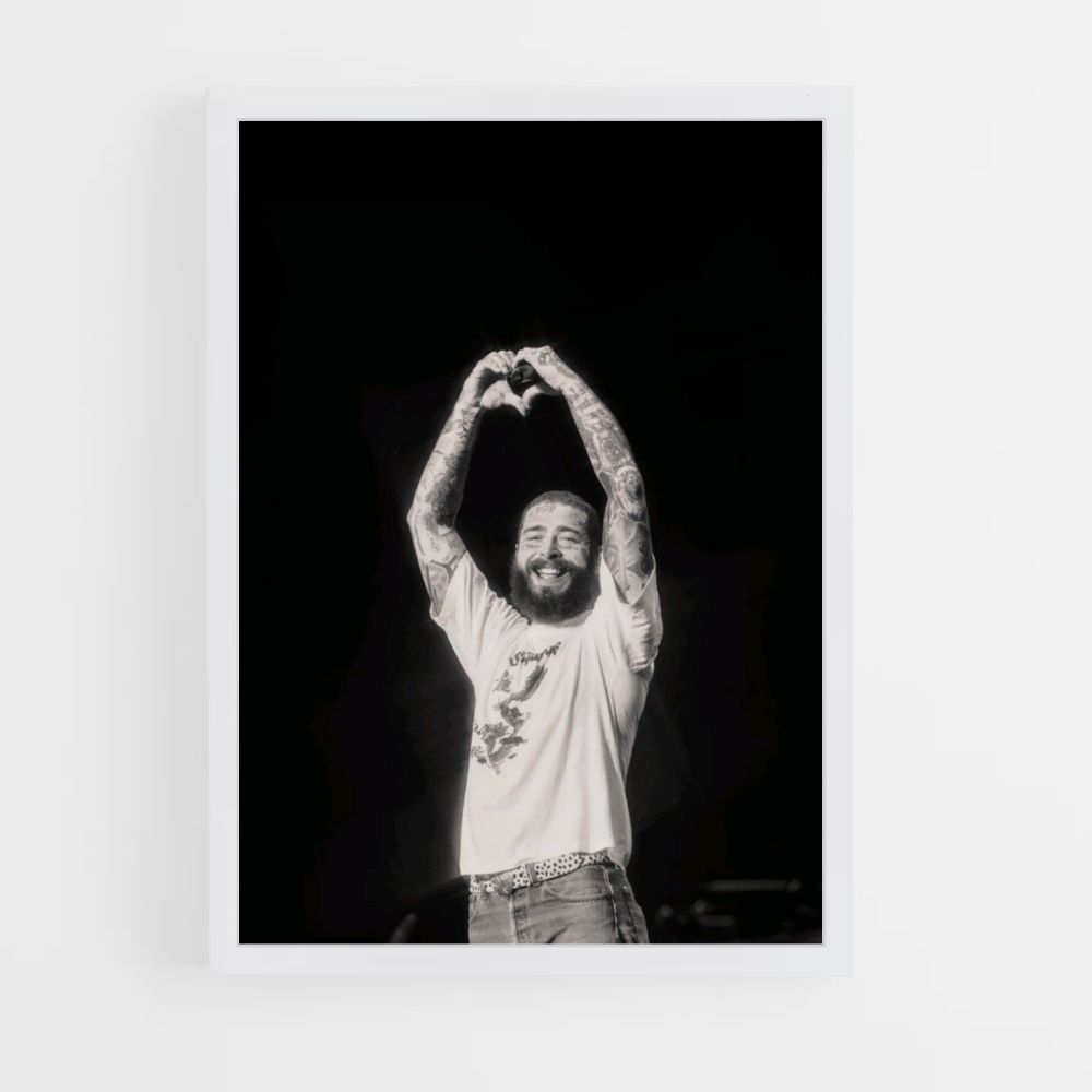 Post Malone Black Poster