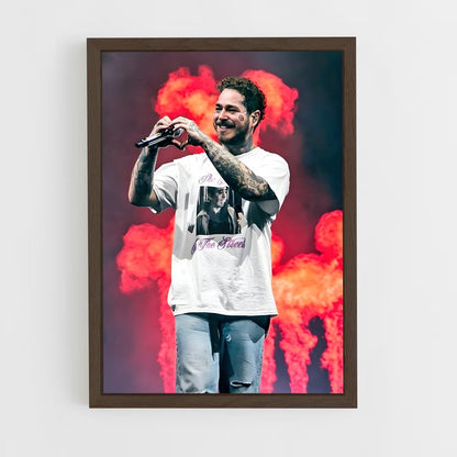 post-malone-9 cadre Bois foncé