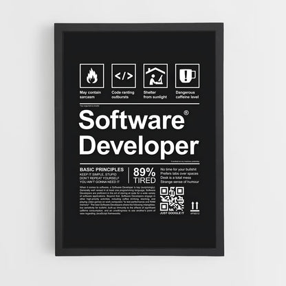 programmer-1 cadre Noir