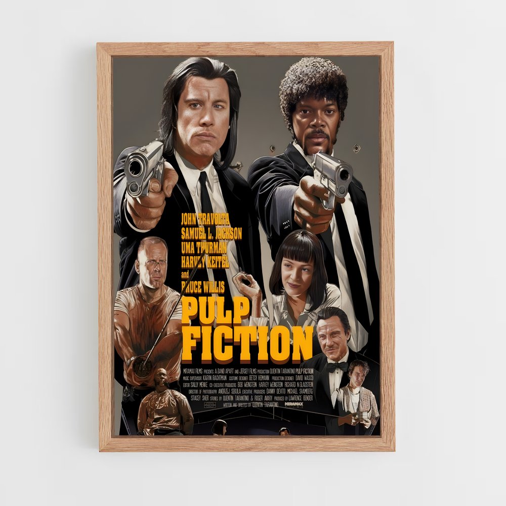 pulp-fiction-3 cadre Bois clair