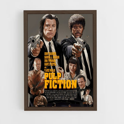 pulp-fiction-3 cadre Bois foncé
