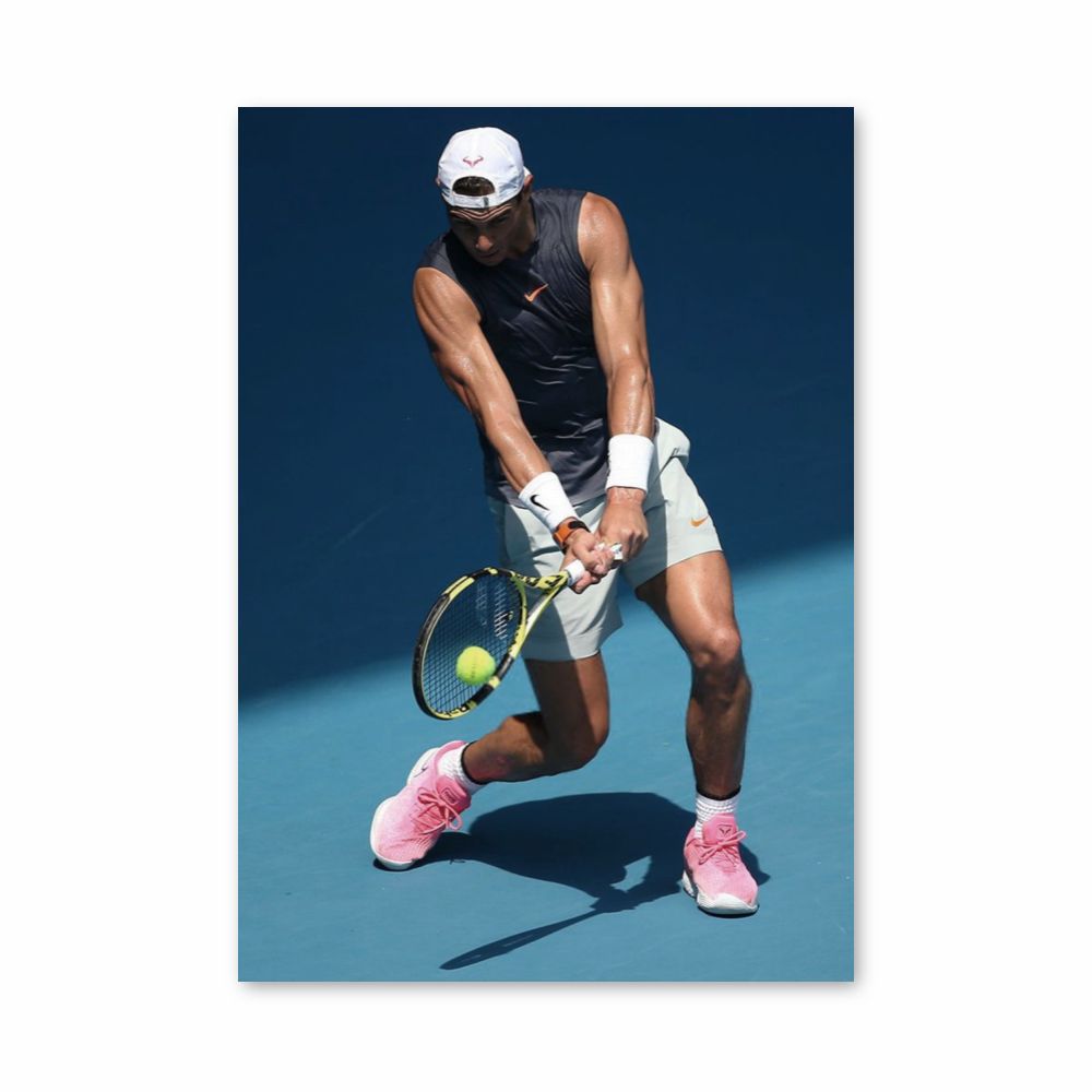 Affiche Rafael Nadal Blauw