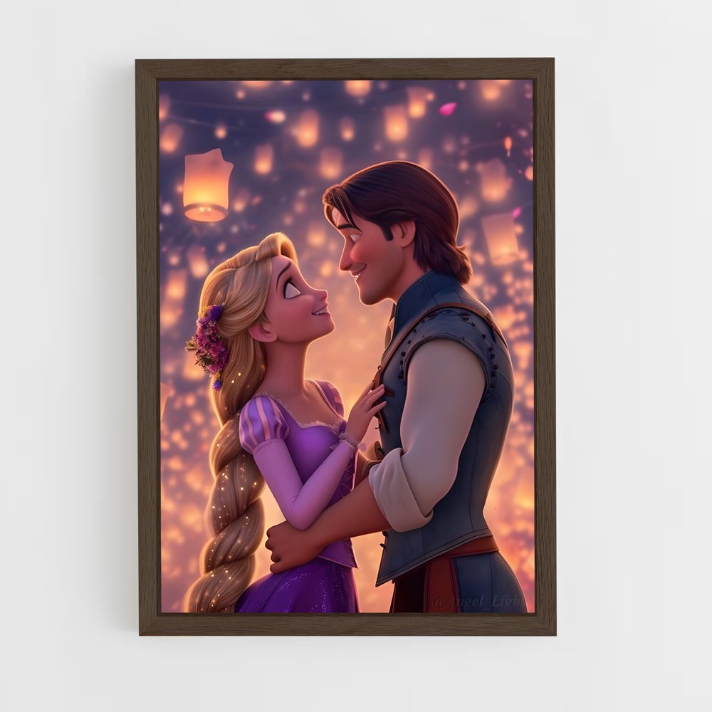 rapunzel-8 cadre Bois foncé