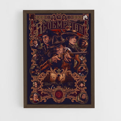 red-dead-redemption-5 cadre Bois foncé