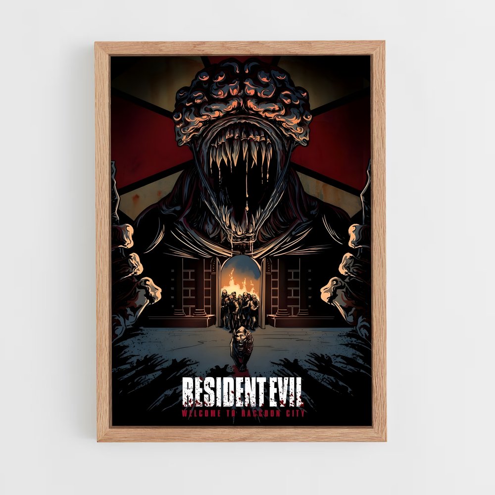 resident-evil-11 cadre Bois clair