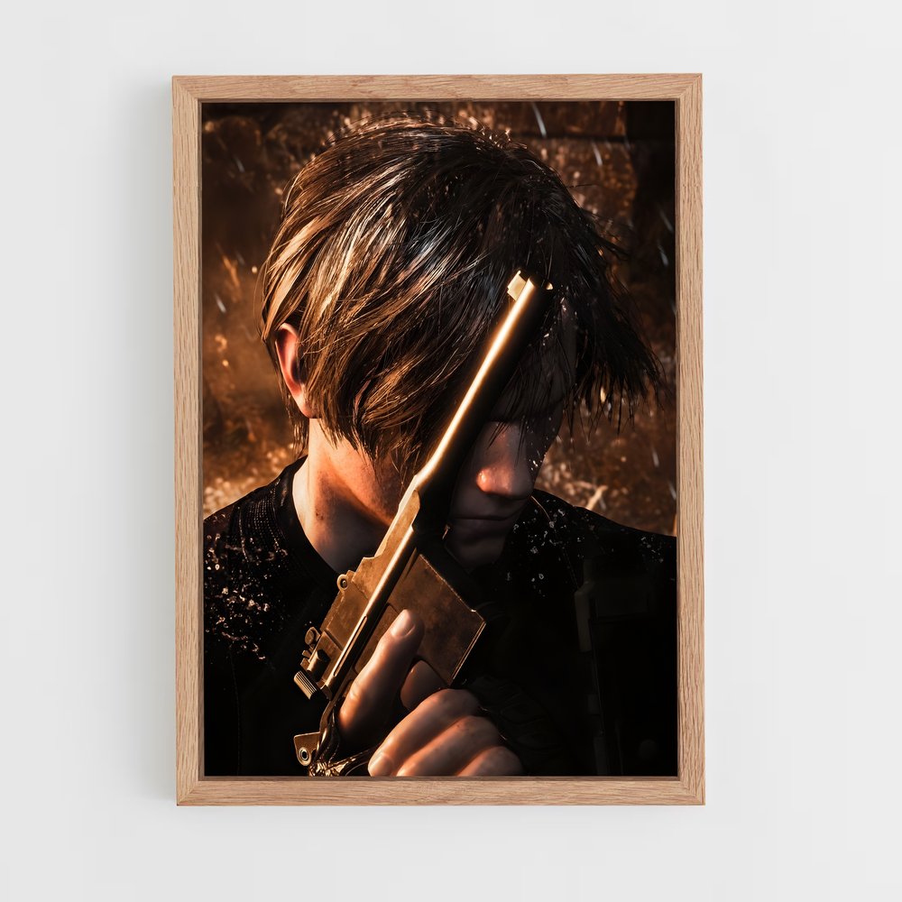 resident-evil-15 cadre Bois clair