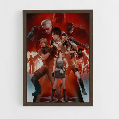 resident-evil-16 cadre Bois foncé