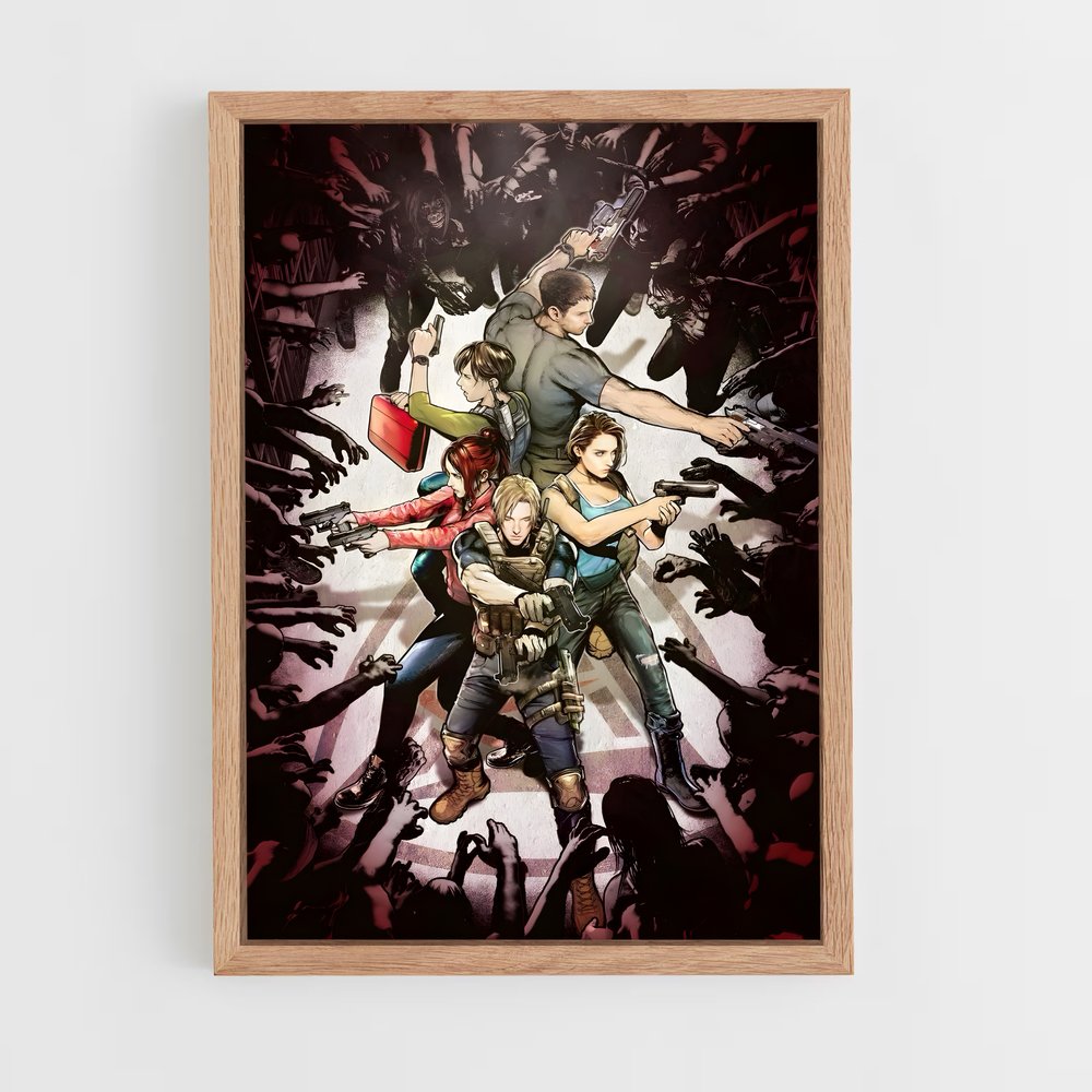 resident-evil-17 cadre Bois clair