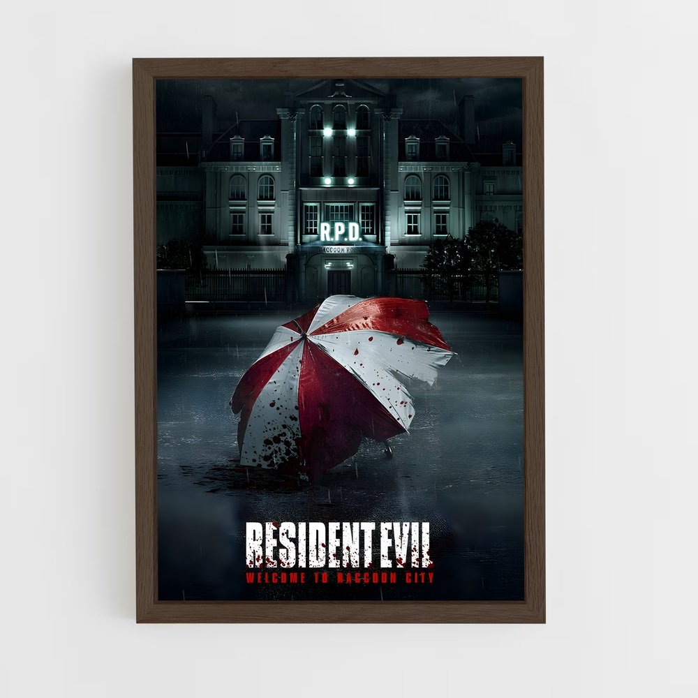 resident-evil-4 cadre Bois foncé