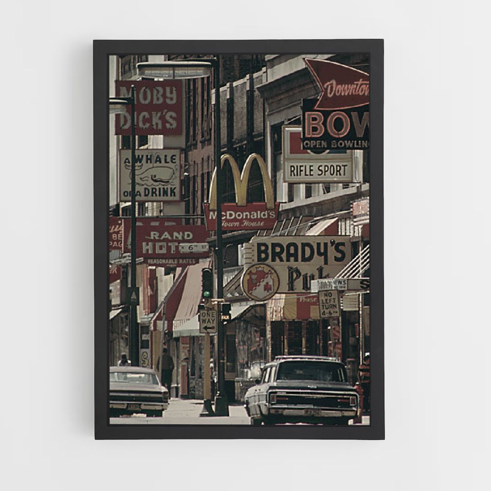 Poster Vintage Street 60's