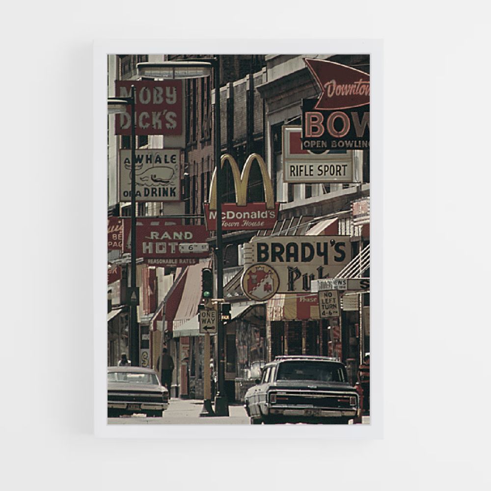 Poster Vintage Street 60's