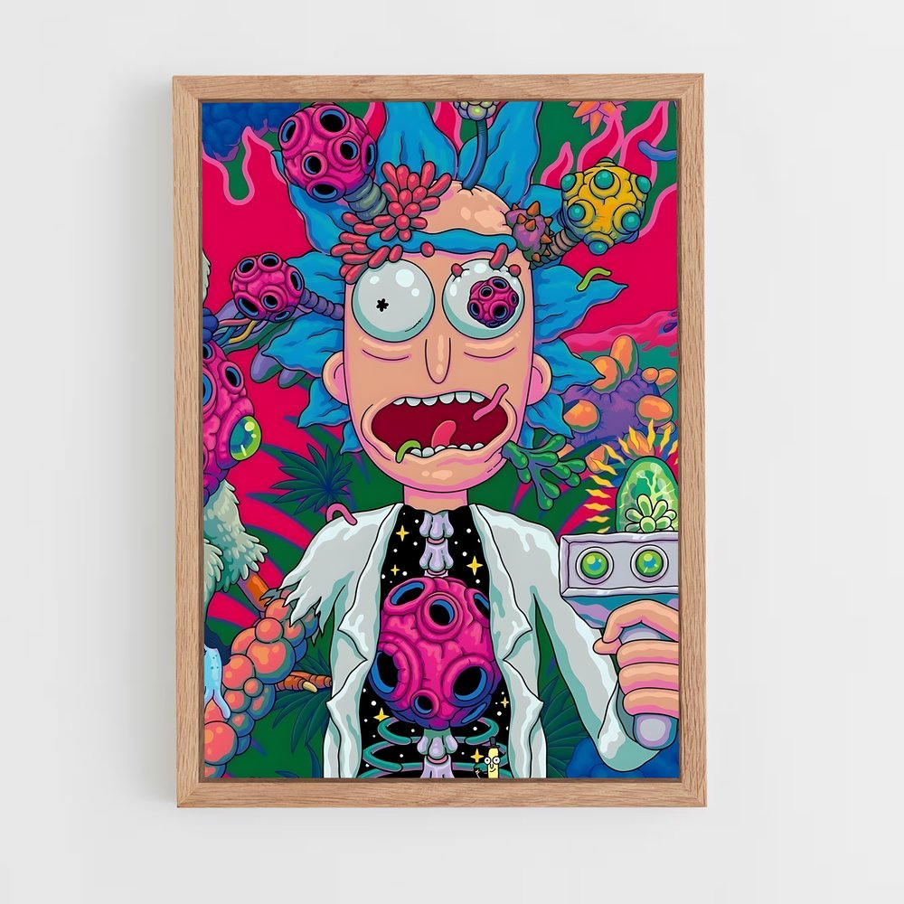 rick-and-morty-13 cadre Bois clair