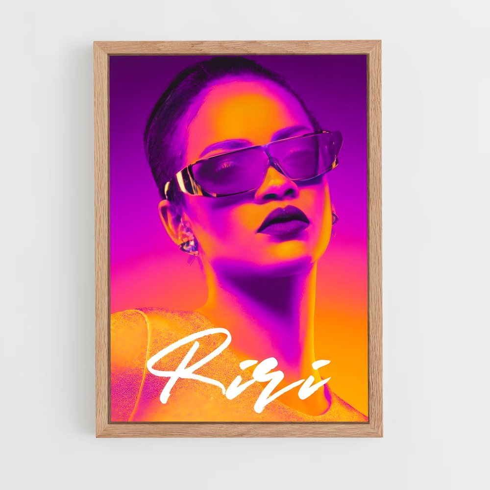 rihanna-1 cadre Bois clair