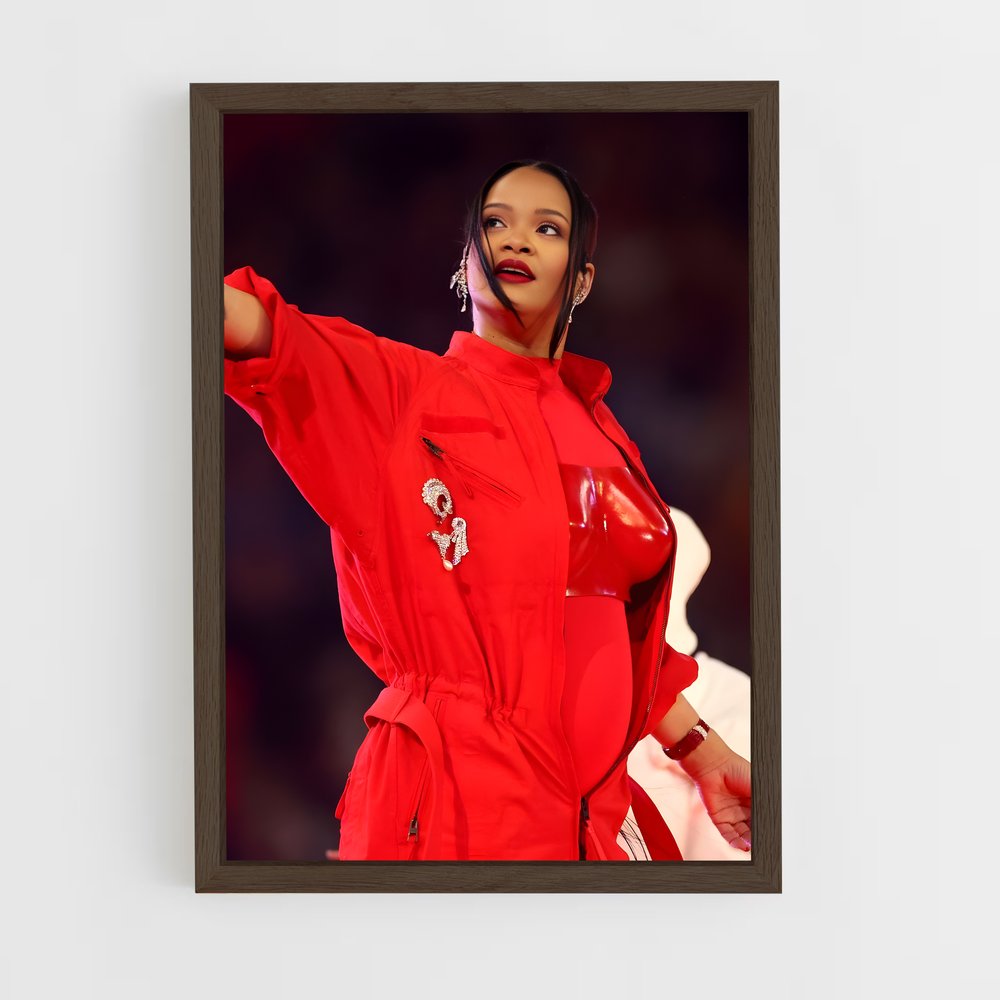 rihanna-4 cadre Bois foncé