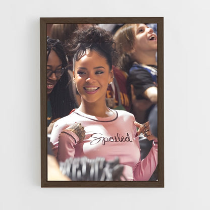 rihanna-7 cadre Bois foncé