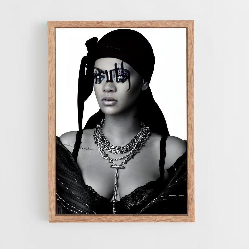 rihanna-8 cadre Bois clair