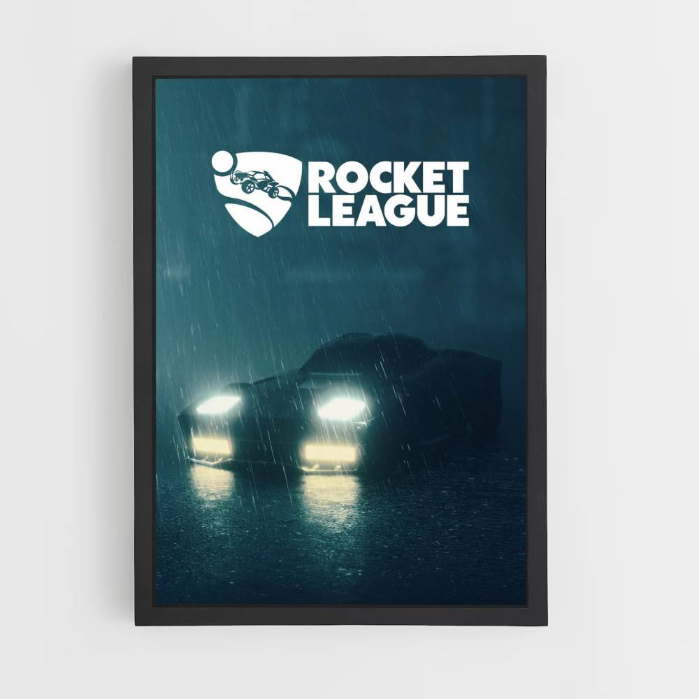 Rocket League Rain Poster