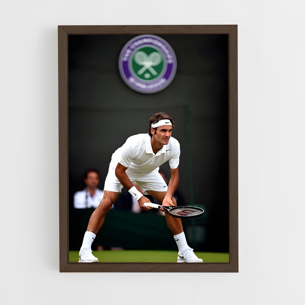 rodger-federer-3 cadre Bois foncé