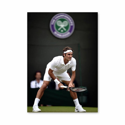 Rodger Federer White Poster