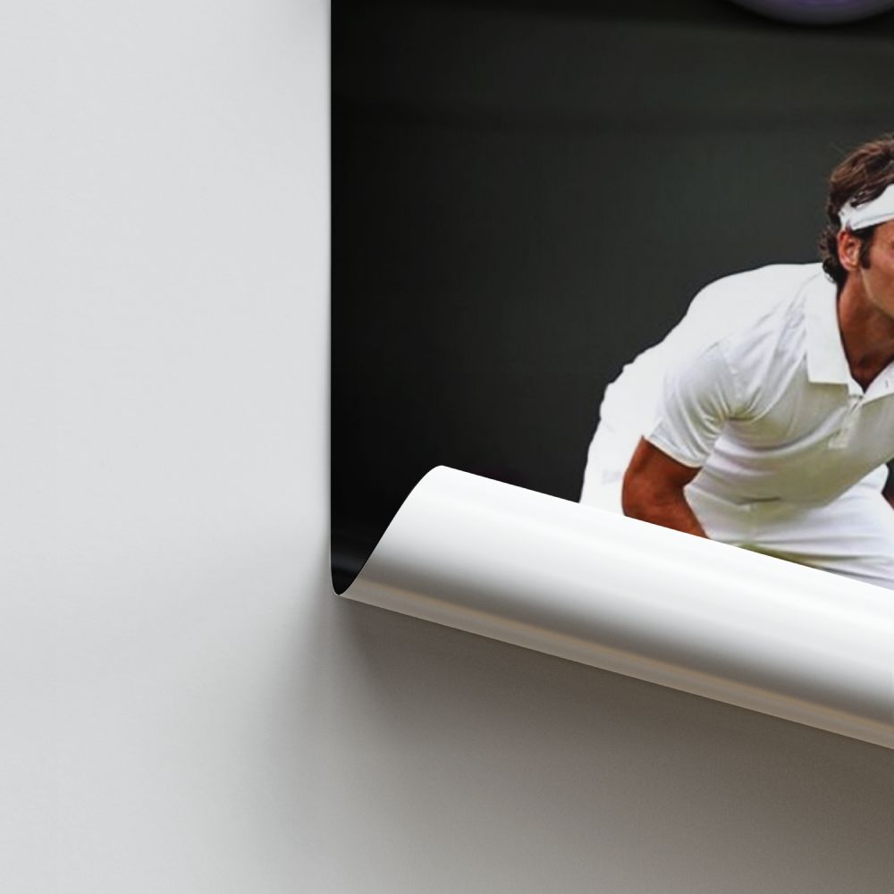 Rodger Federer White Poster