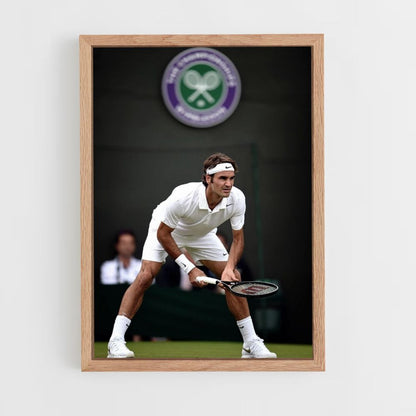 Rodger Federer White Poster