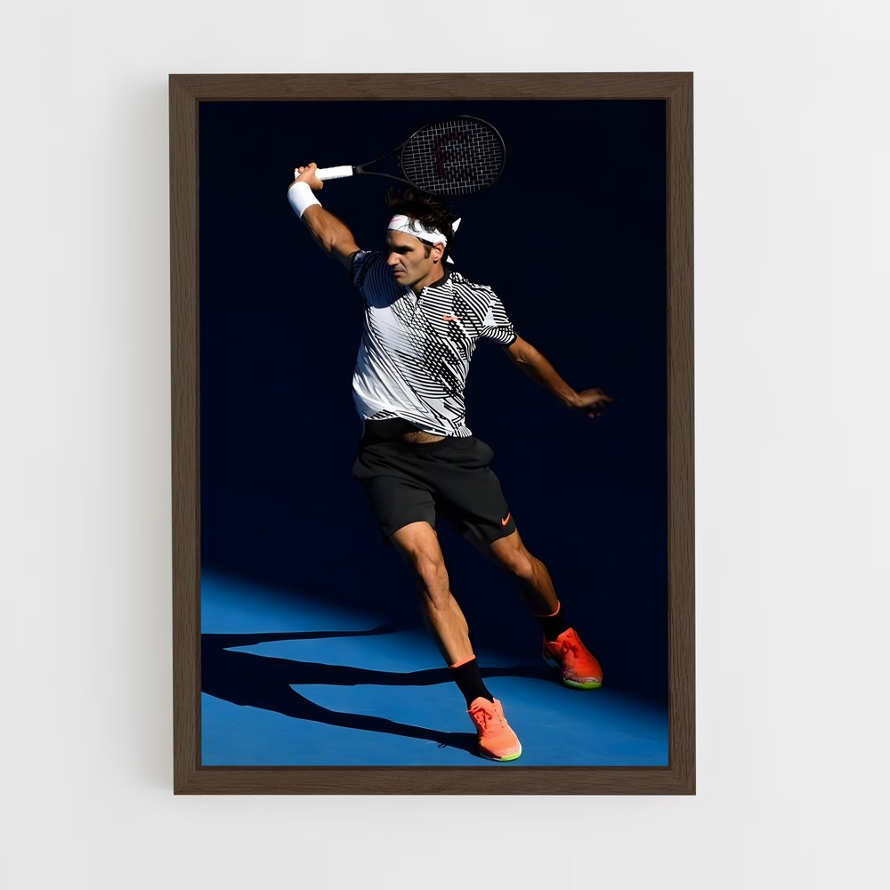 rodger-federer-4 cadre Bois foncé