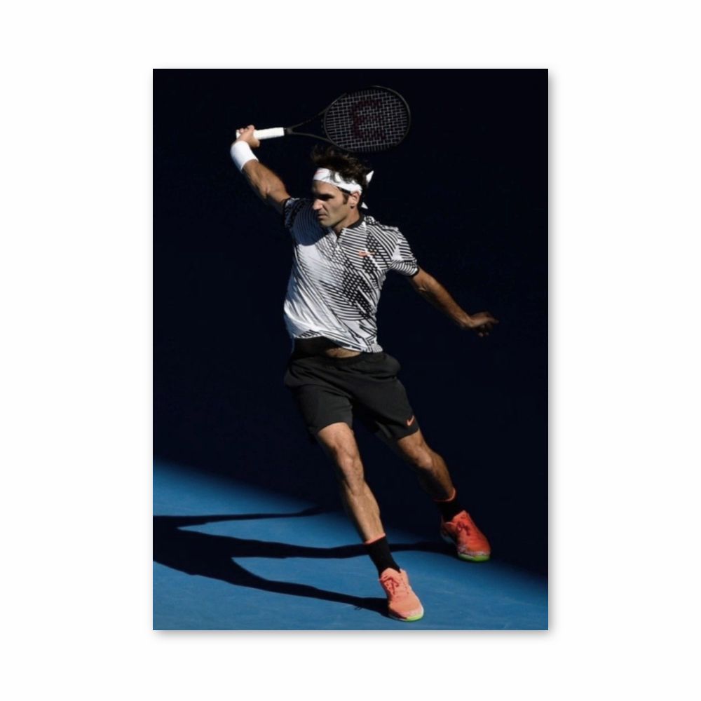 Federer Racket Poster