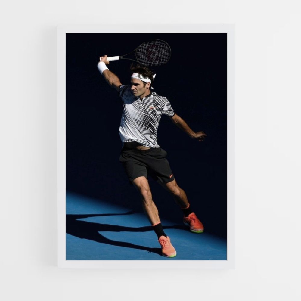 Federer Racket Poster