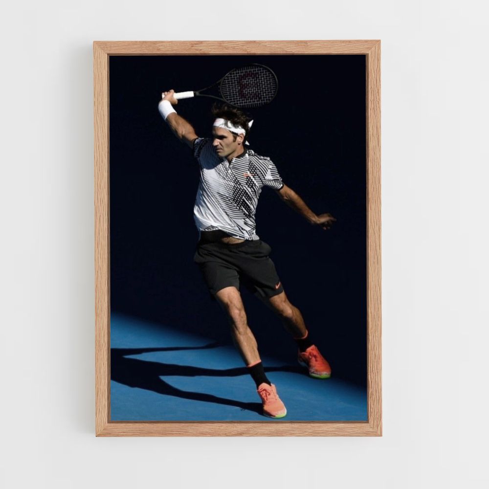 Federer Racket Poster