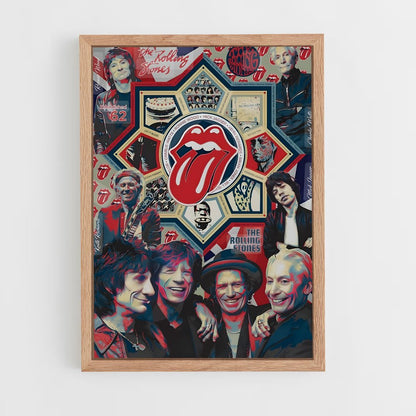 rolling-stones-8 cadre Bois clair