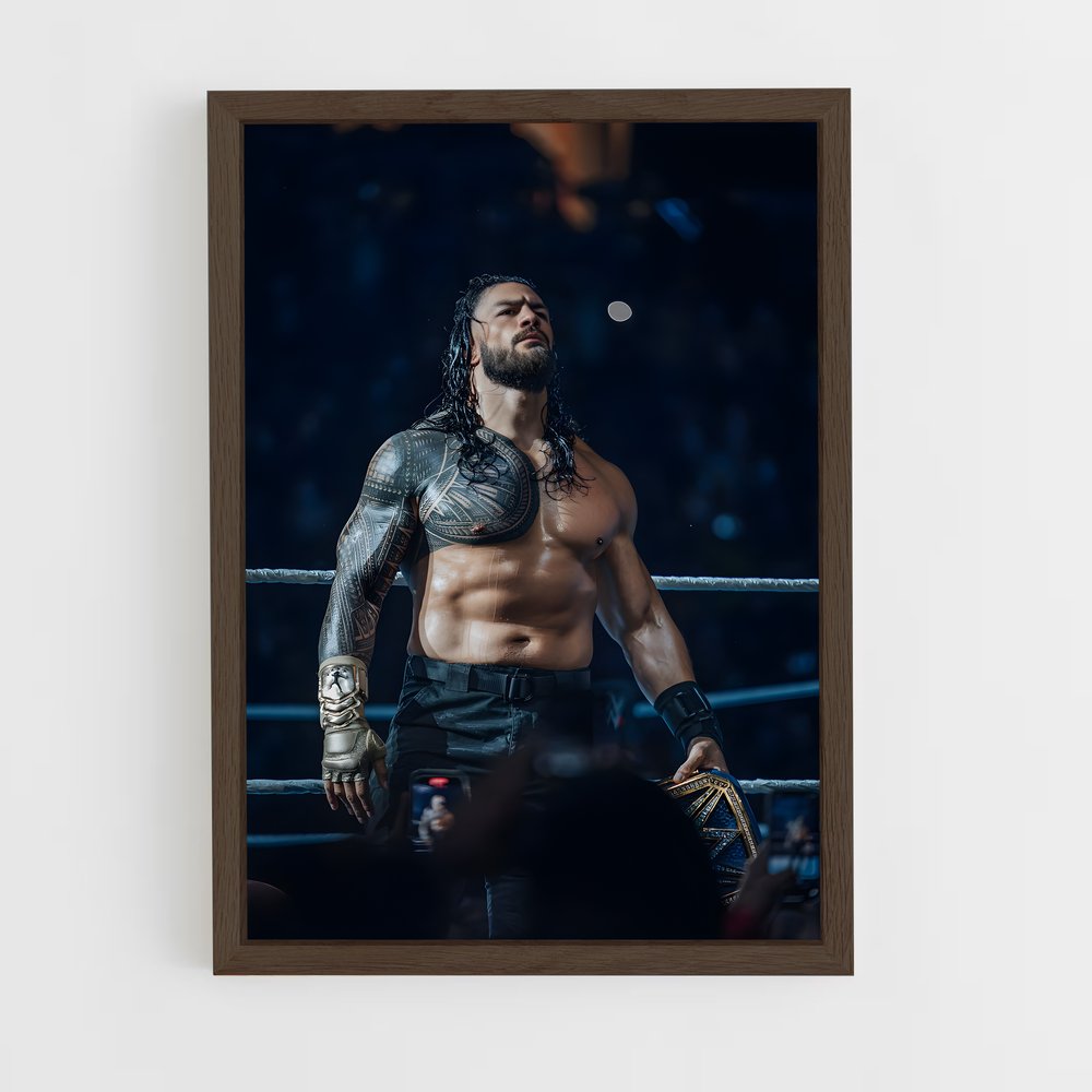 roman-reigns-12 cadre Bois foncé
