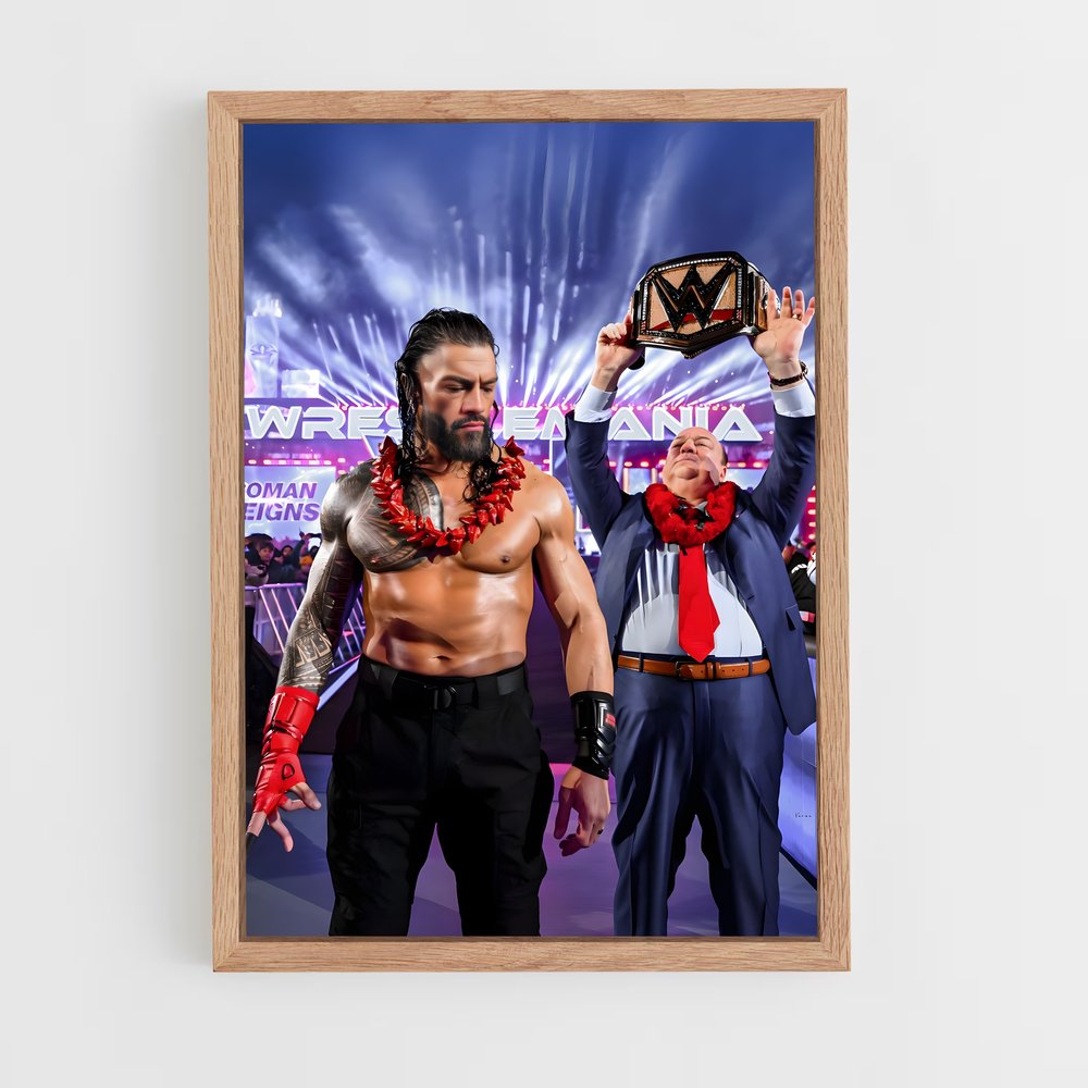 roman-reigns-8 cadre Bois clair