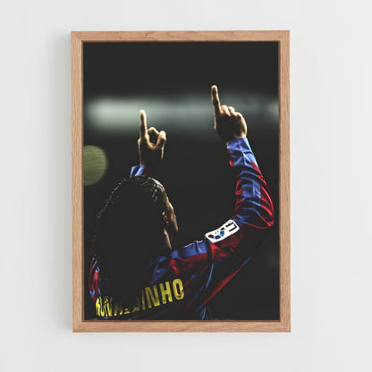 ronaldinho-5 cadre Bois clair