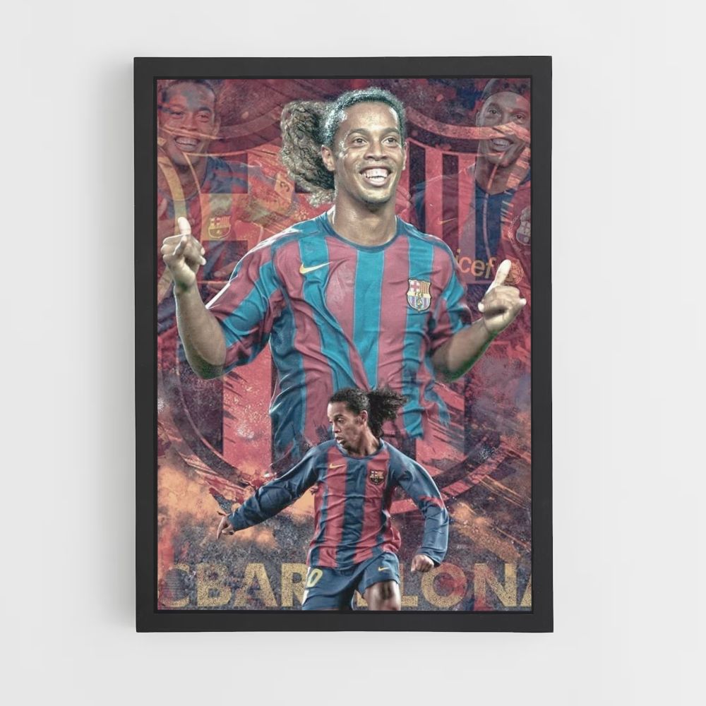 Ronaldinho Football Poster