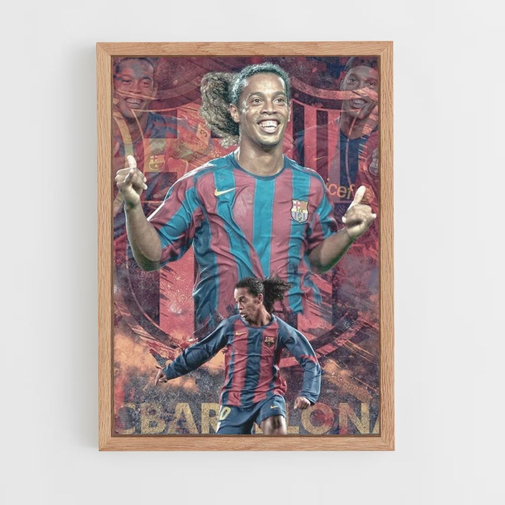 Ronaldinho Football Poster