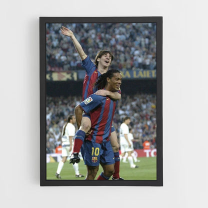 Ronaldinho Messi Poster