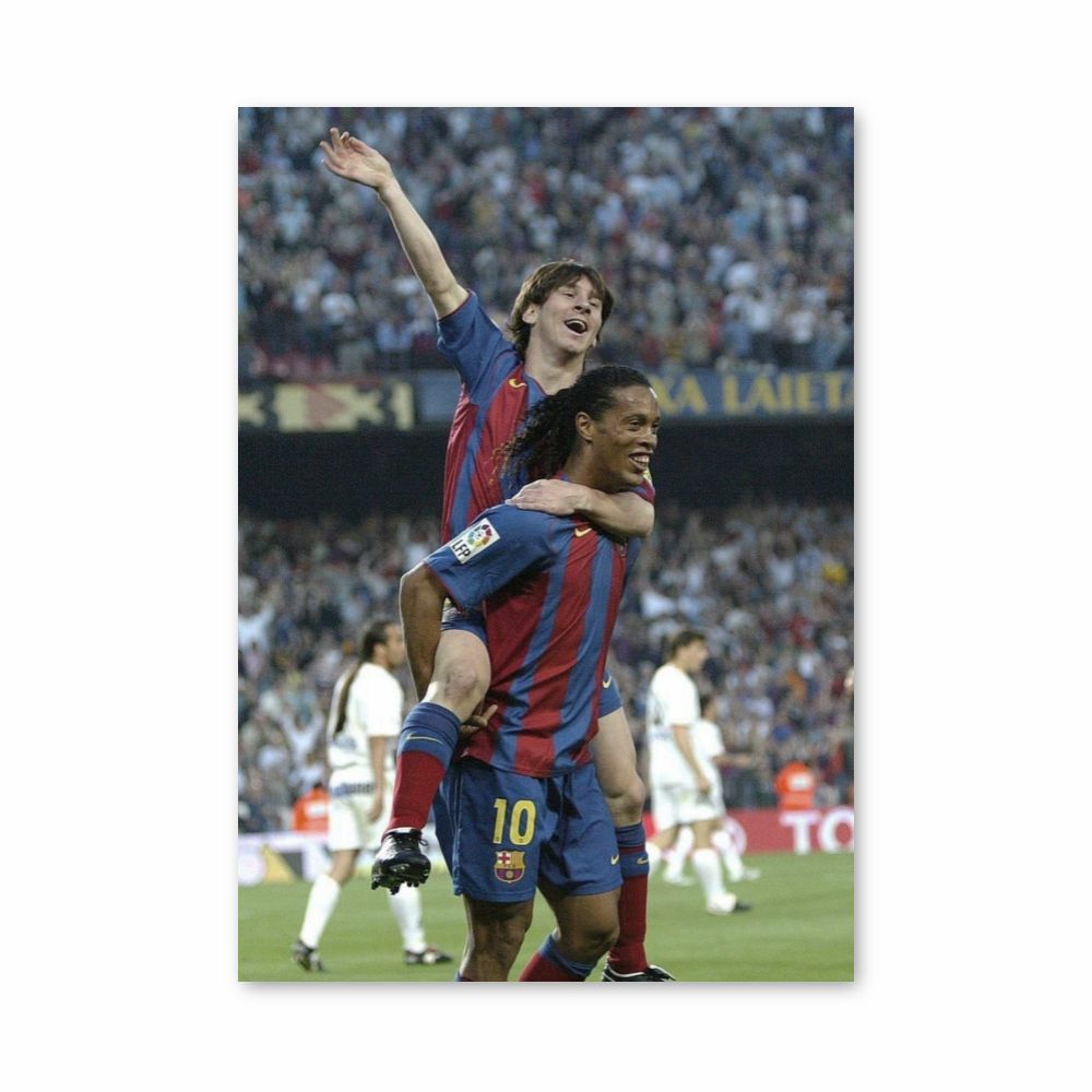 Ronaldinho Messi Poster